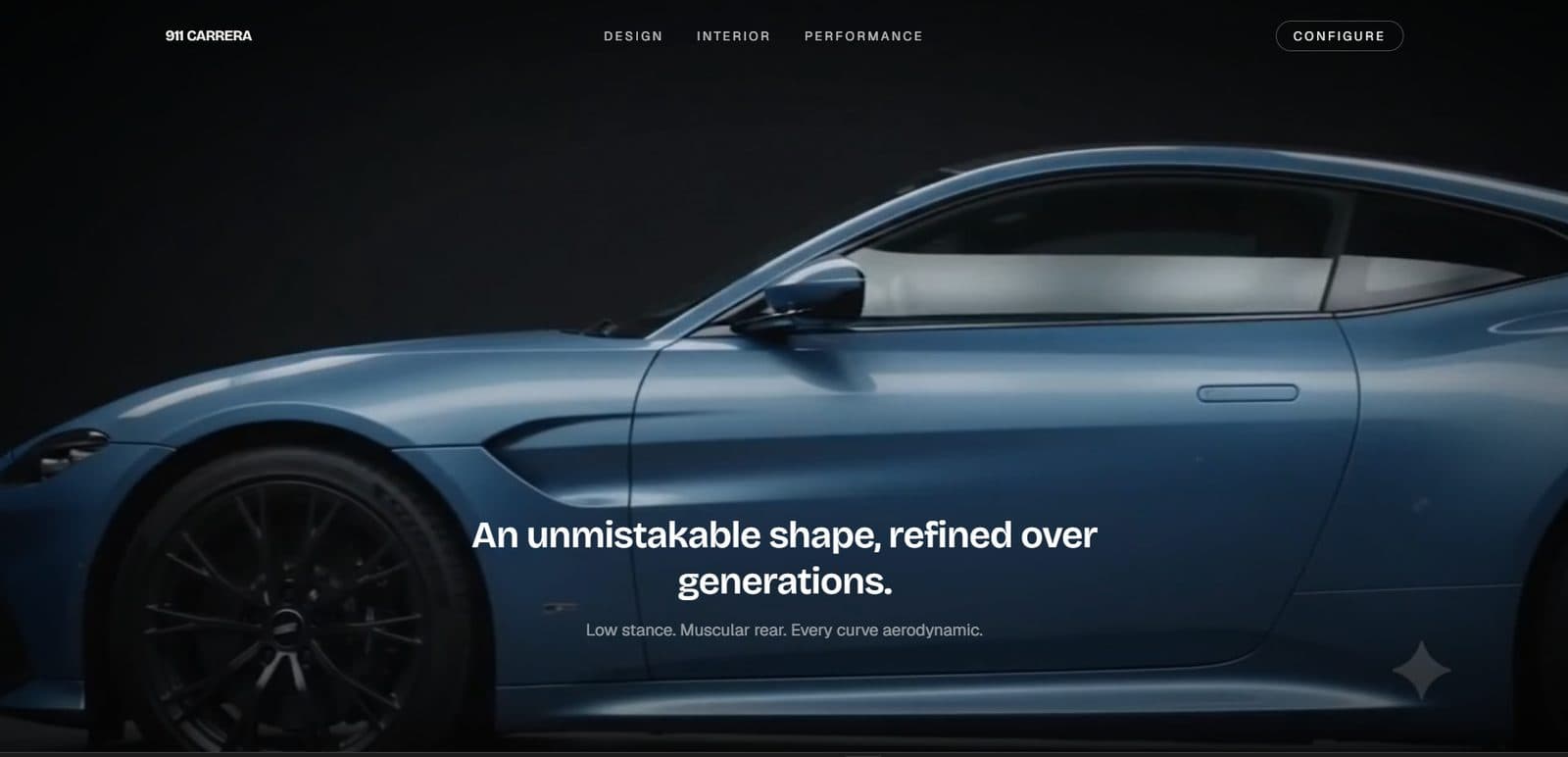 911 Carrera — a scroll-scrubbed chapter of the concept microsite